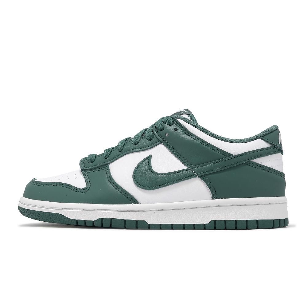 NIKE 耐吉   休閒鞋 Dunk Low BG 大童 女鞋 雲杉綠 白 百搭 經典 HF4798-100