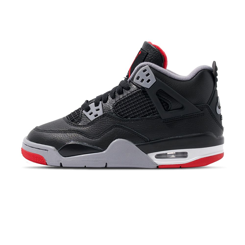 NIKE 耐吉  Jordan 4 Retro Bred Reimagined 大童 黑 AJ4 休閒鞋 FQ8213-006