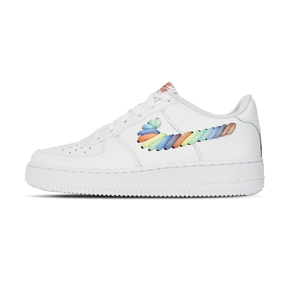 NIKE 耐吉  Air Force 1 Low GS 大童 白彩 編織 AF1 運動 休閒 休閒鞋 FQ4948-100