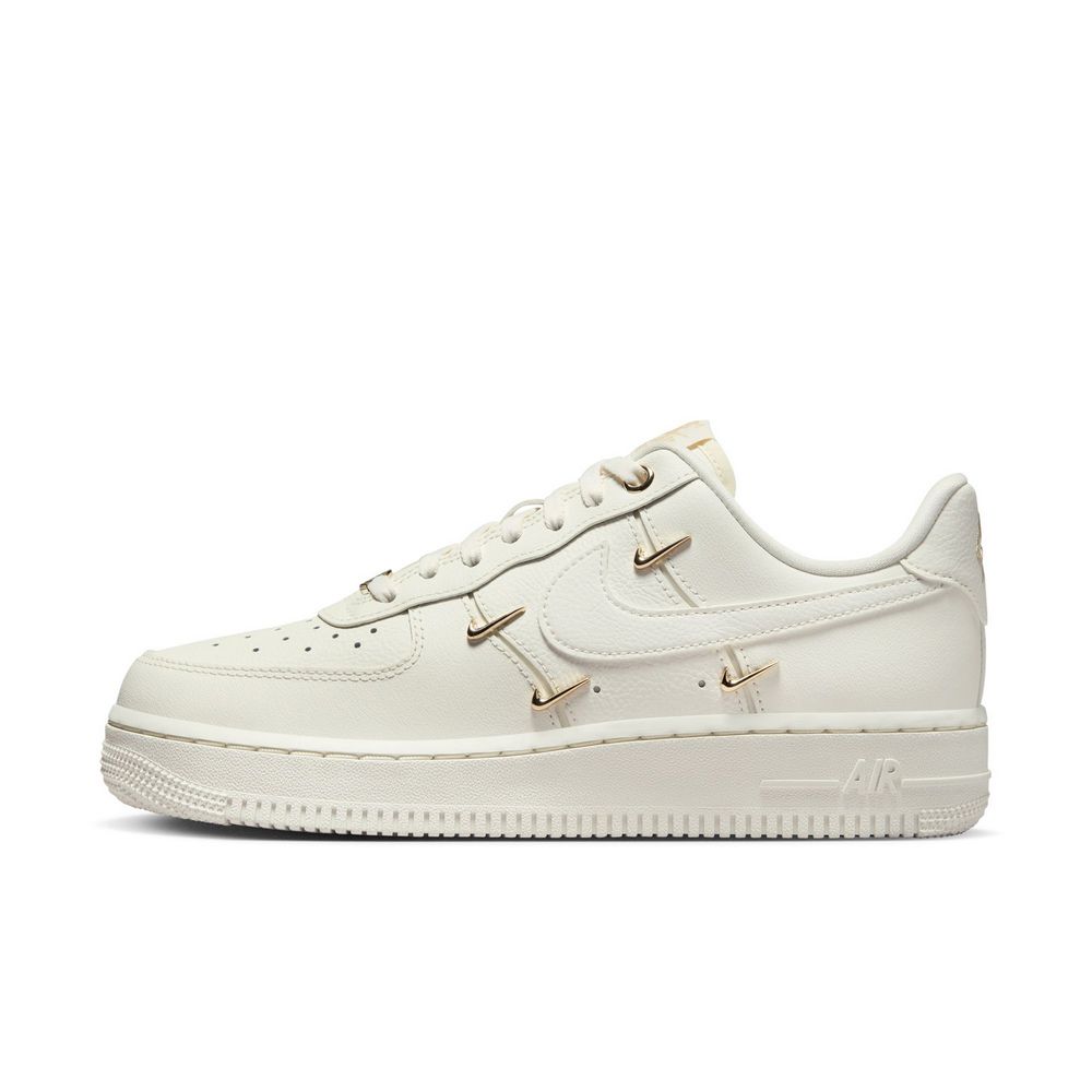 NIKE 耐吉  Wmns Air Force 1 Mini Gold 休閒鞋 女 米白 小金勾 炫雅款 FV3654-111