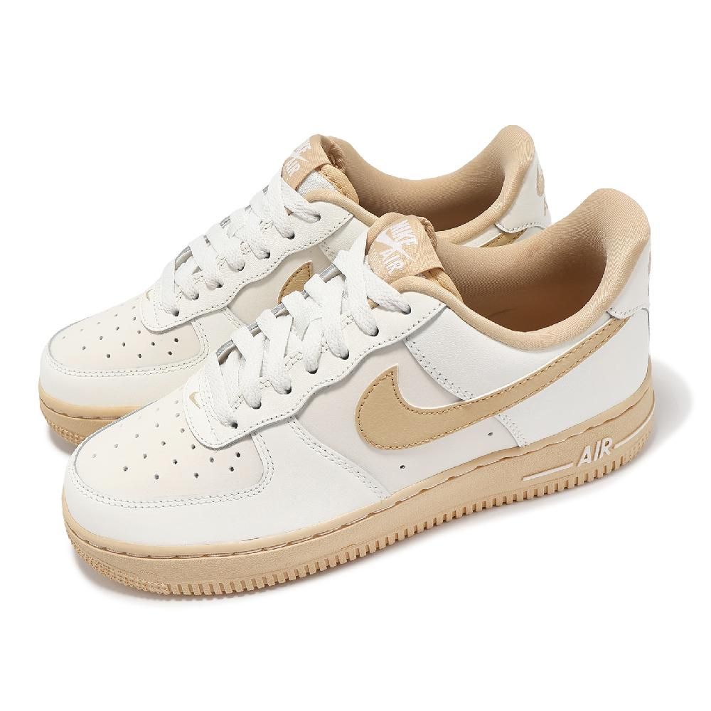 NIKE 耐吉   休閒鞋 Wmns Air Force 1 07 女鞋 白 卡其 AF1 皮革 經典 運動鞋 FZ3597-133