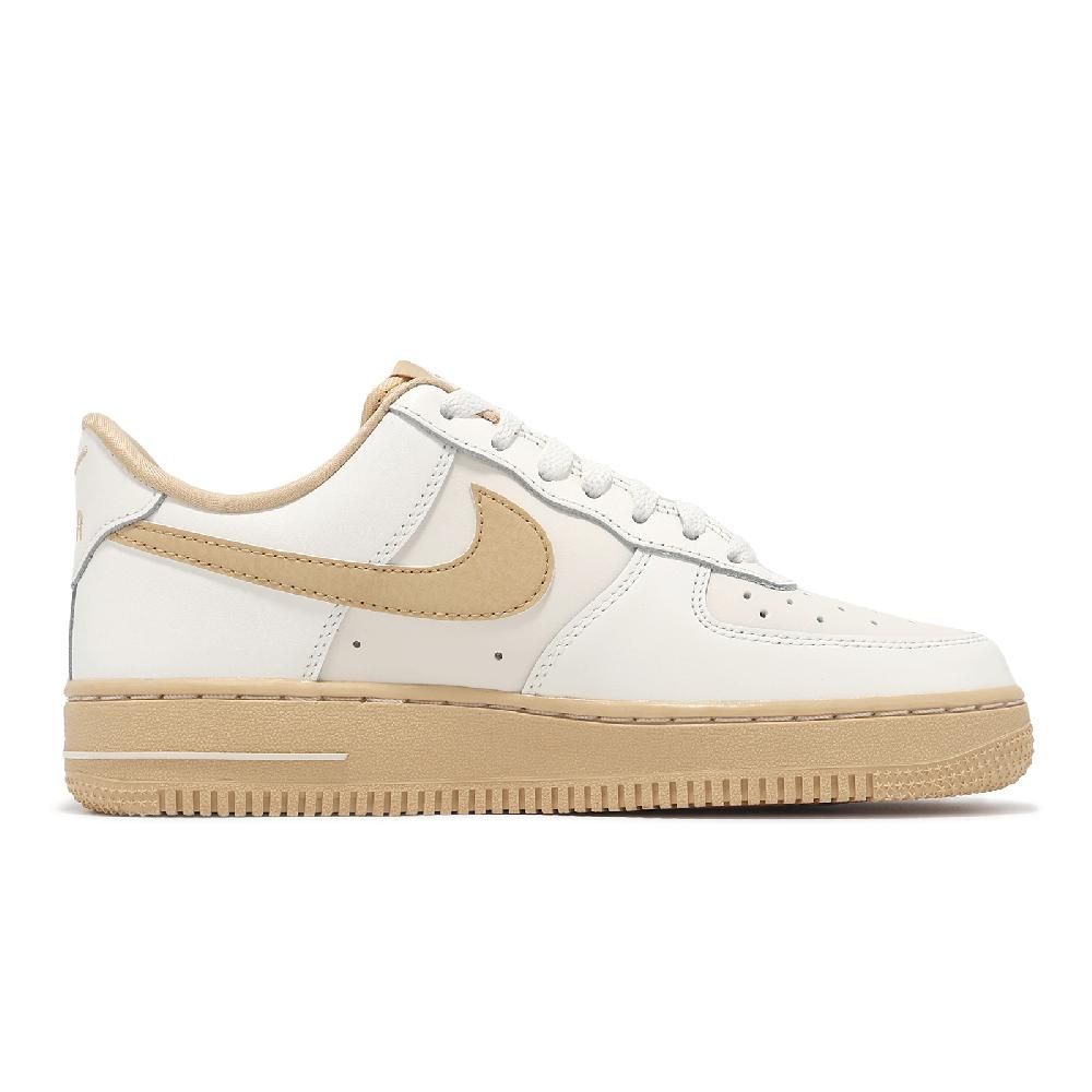 NIKE 耐吉   休閒鞋 Wmns Air Force 1 07 女鞋 白 卡其 AF1 皮革 經典 運動鞋 FZ3597-133