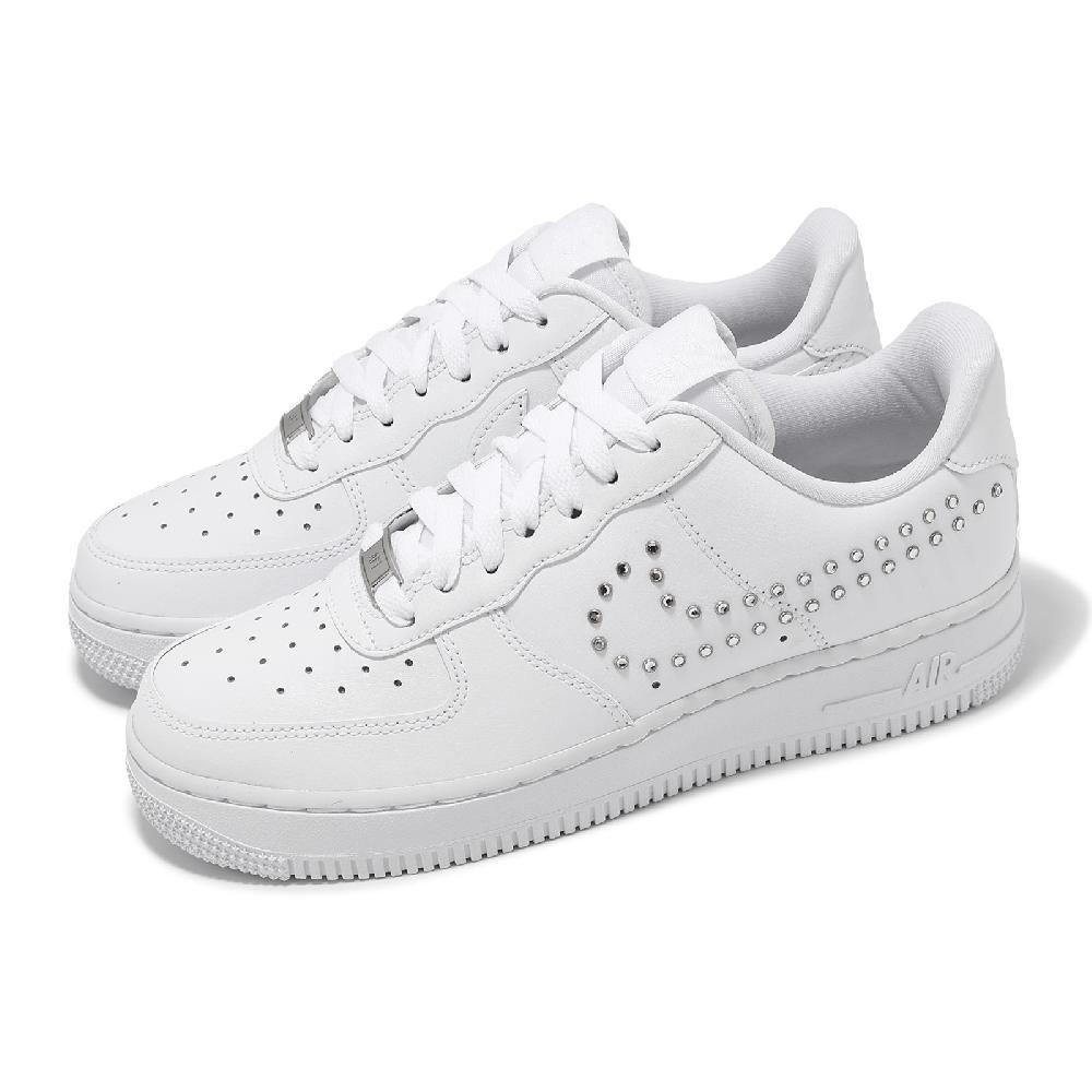 NIKE 耐吉   休閒鞋 Wmns Air Force 1 07 女鞋 白 銀 皮革 AF1 運動鞋 FQ8887-100