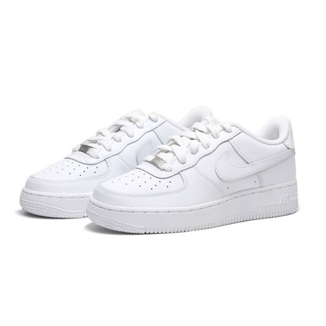 NIKE 耐吉  休閒鞋 AIR FORCE 1 LE GS 經典全白 皮革 大童 女 FV5951-111