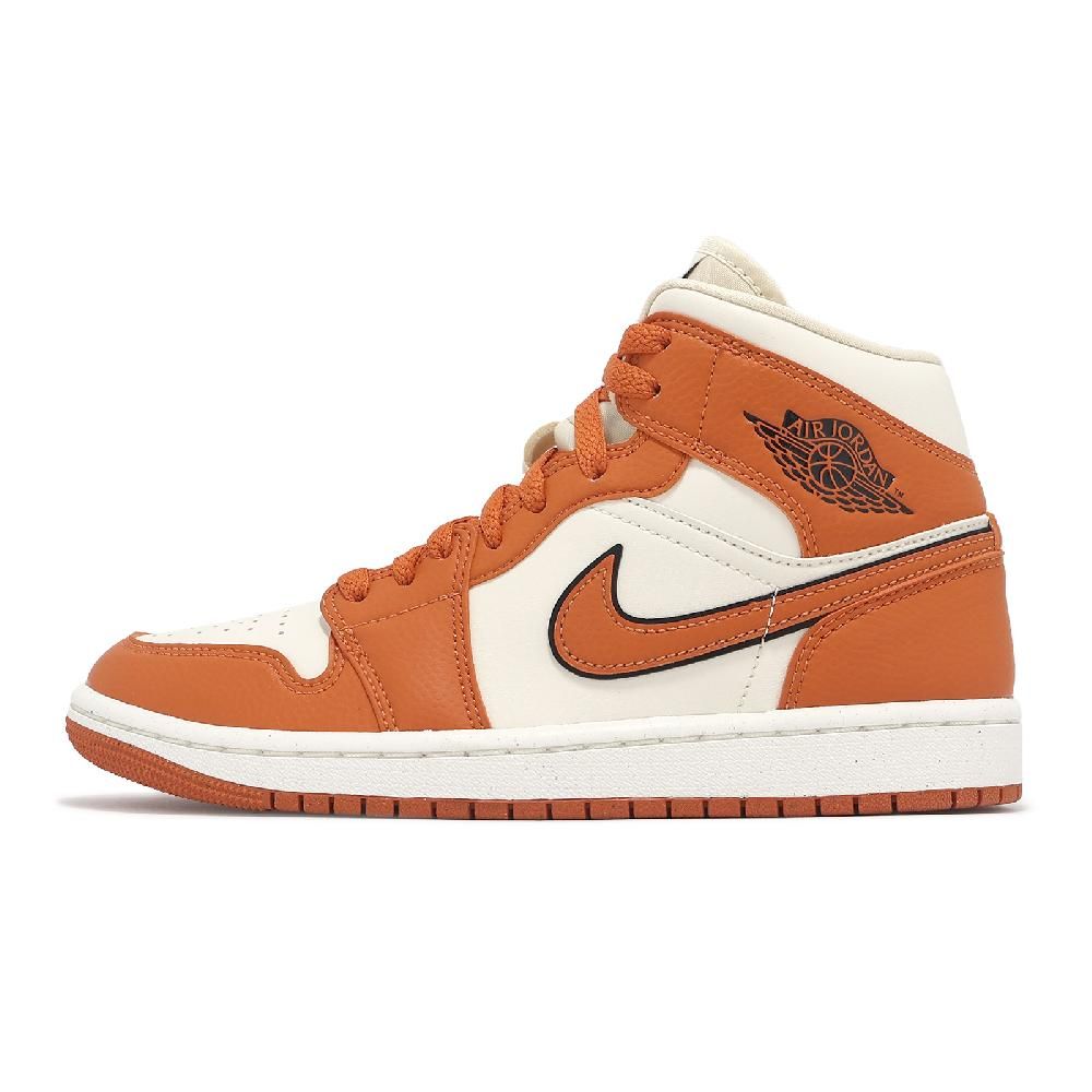 NIKE 耐吉   Wmns Air Jordan 1 Mid SE 白 橘 女鞋 AJ1 Sport Spice 喬丹 DV1302-100