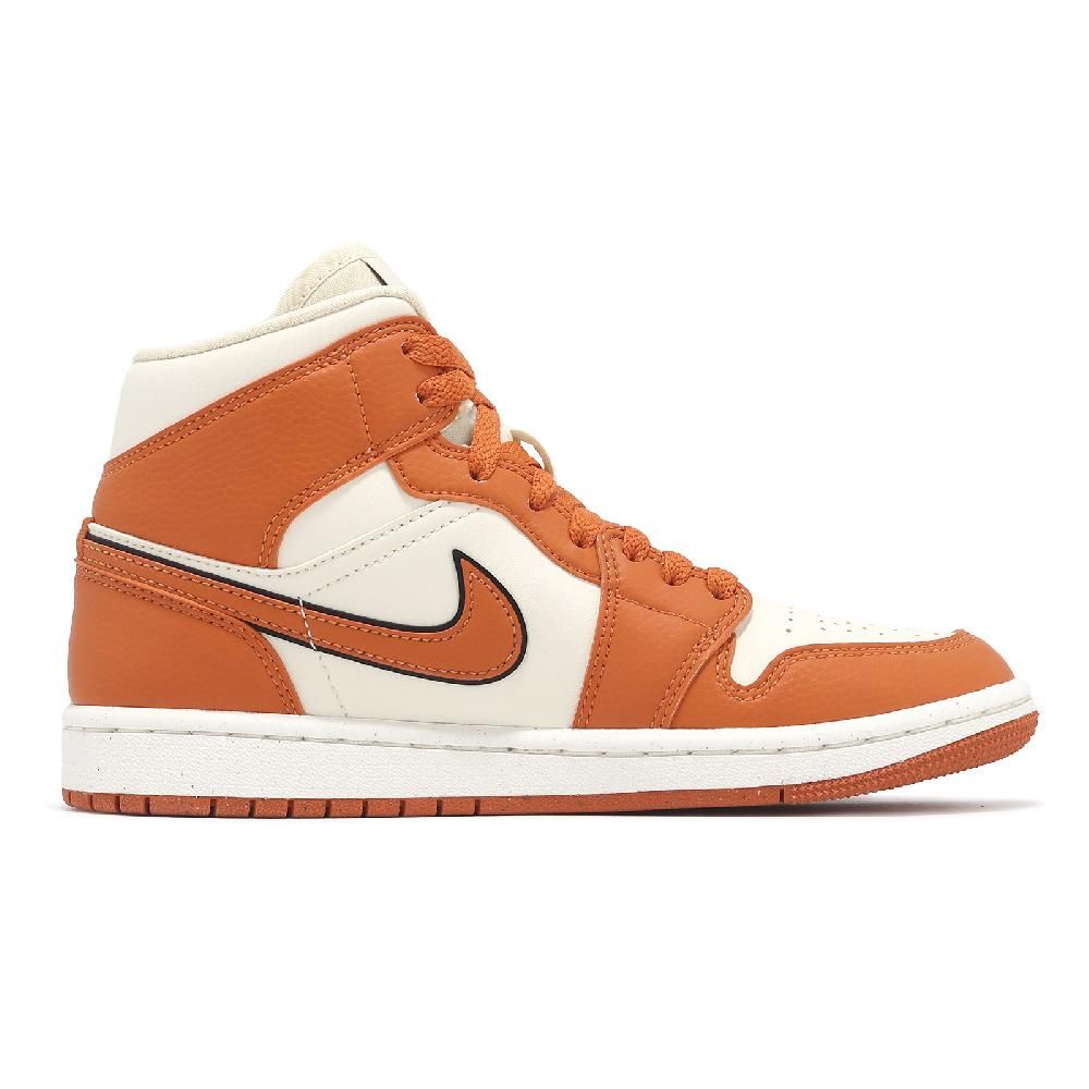 NIKE 耐吉   Wmns Air Jordan 1 Mid SE 白 橘 女鞋 AJ1 Sport Spice 喬丹 DV1302-100