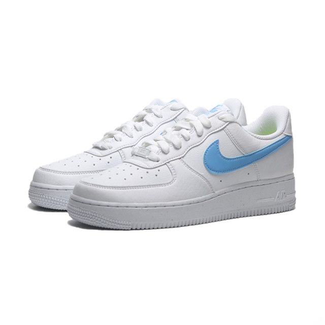 NIKE 耐吉  休閒鞋 AIR FORCE 1 07 NN 白 水藍勾 女 DV3808-103