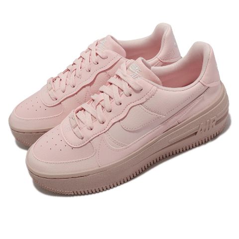 NIKE 耐吉 休閒鞋 Wmns AF1 PLT.AF.ORM 女鞋 粉紅 Air Force 厚底 增高 皮革 DJ9946-600