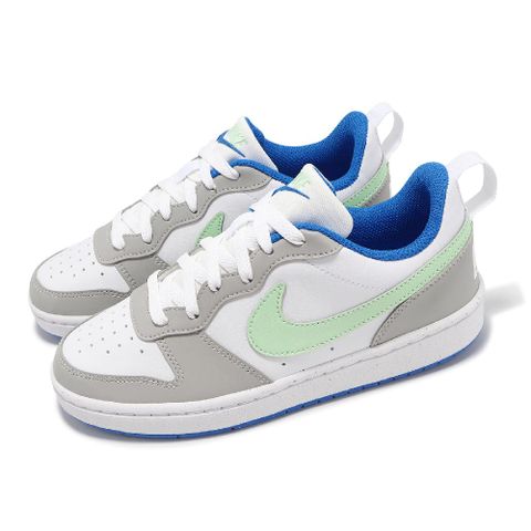 NIKE 耐吉 休閒鞋 Court Borough Low Recraft GS 大童 女鞋 灰 藍 皮革  DV5456-005