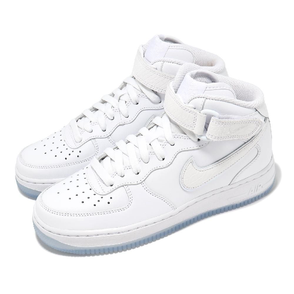 NIKE 耐吉   休閒鞋 Wmns AF1 Mid YOD 女鞋 白 冰底 鱷魚紋 百搭 Air Force FN4274-100