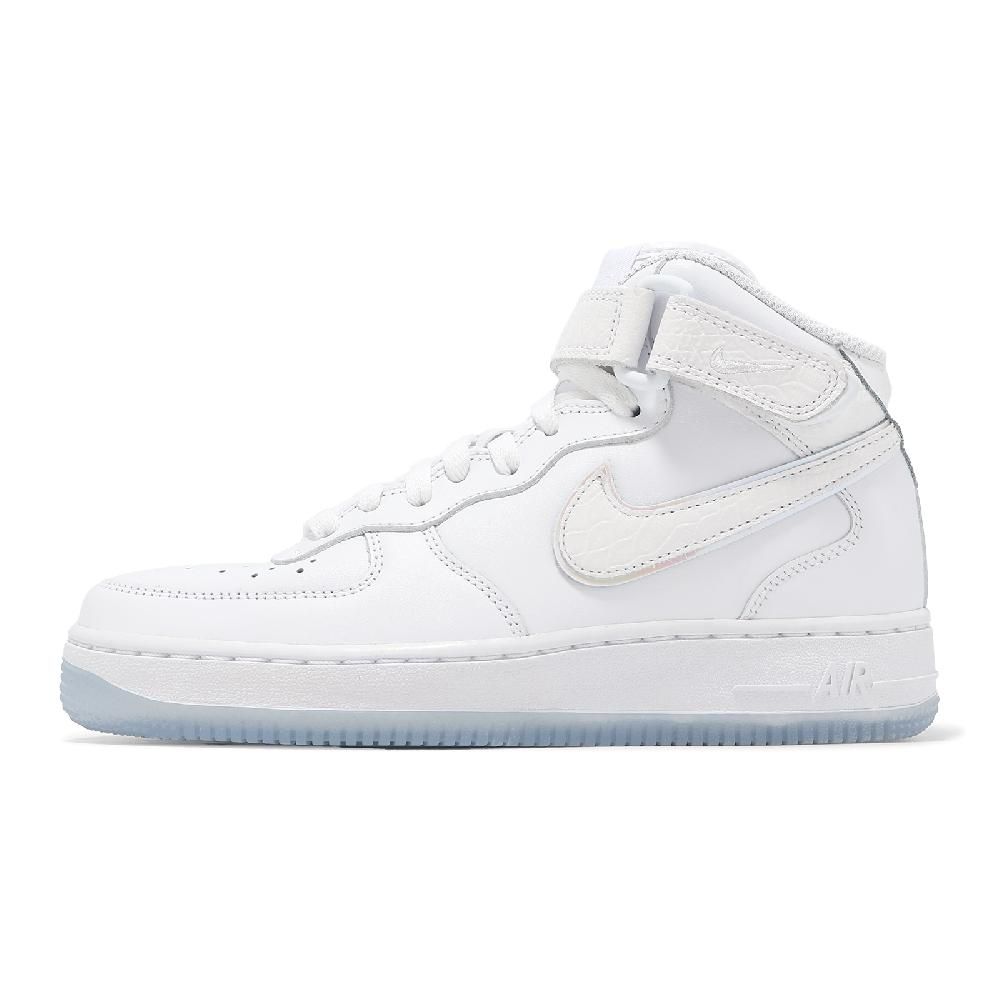 NIKE 耐吉   休閒鞋 Wmns AF1 Mid YOD 女鞋 白 冰底 鱷魚紋 百搭 Air Force FN4274-100