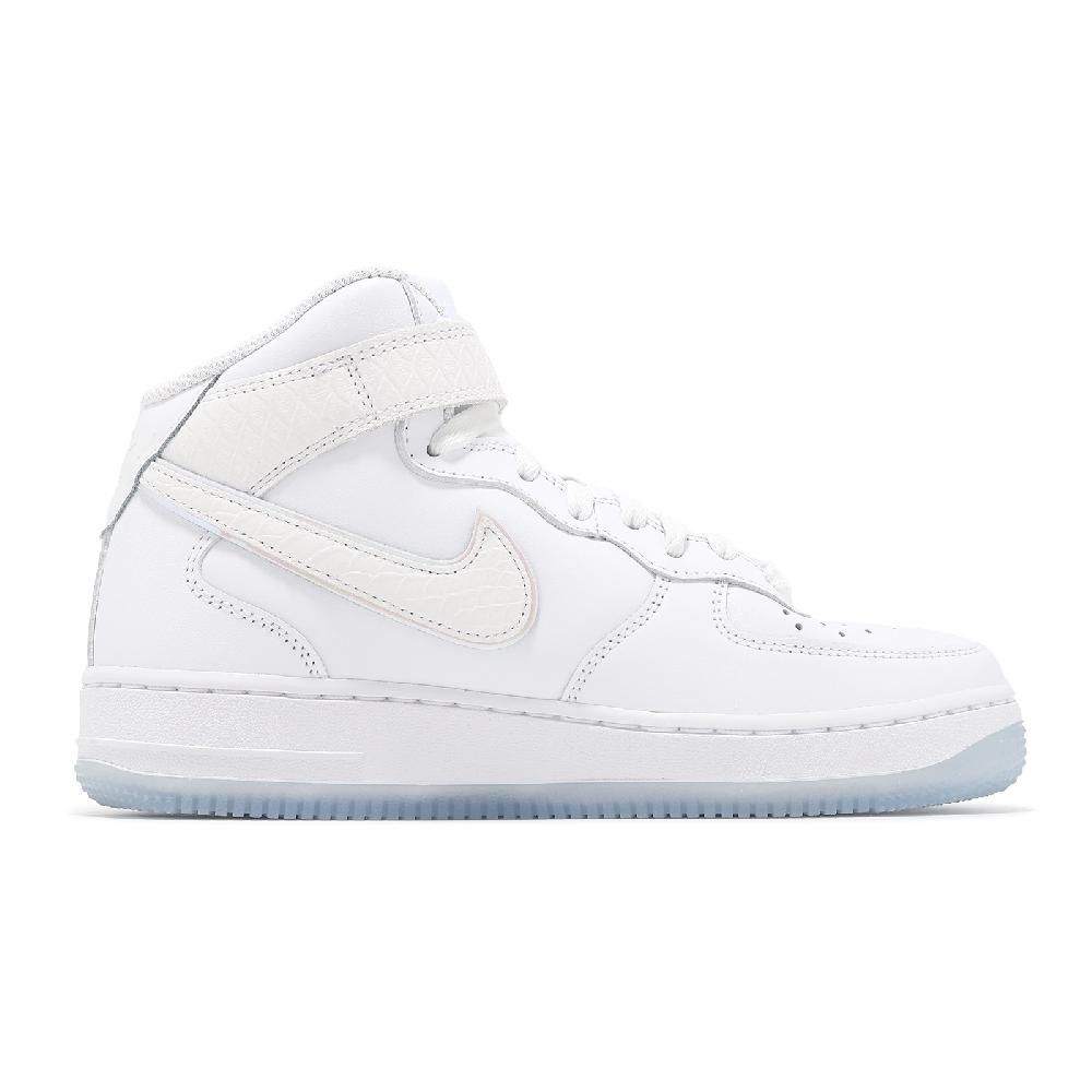 NIKE 耐吉   休閒鞋 Wmns AF1 Mid YOD 女鞋 白 冰底 鱷魚紋 百搭 Air Force FN4274-100