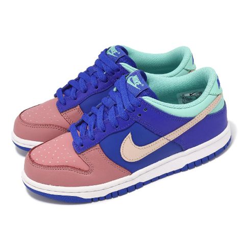 NIKE 耐吉 休閒鞋 Dunk Low SE GS 大童 女鞋 Salmon Toe 鮭魚粉 藍 DZ2873-400