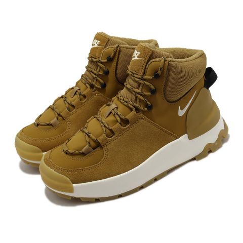 NIKE 耐吉 休閒鞋 Wmns City Classic Boot 女鞋 棕 土黃 靴子 麂皮 厚底 DQ5601-710