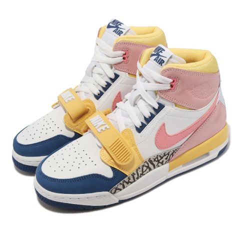 NIKE 耐吉 休閒鞋 Air Jordan Legacy 312 GS 女鞋 寶寶粉 白 氣墊 高筒 休閒鞋 FD9909-161