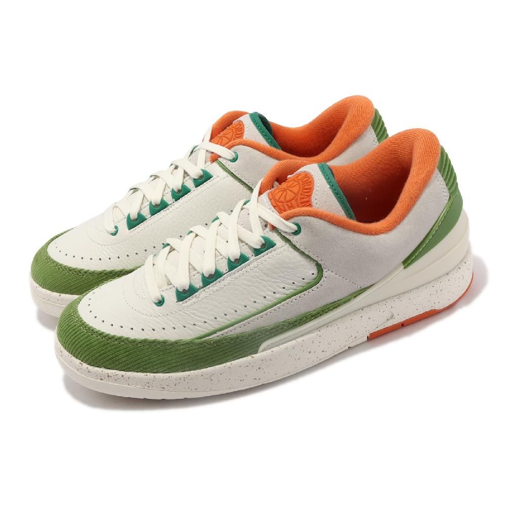 NIKE 耐吉   Wmns Air Jordan 2 Retro Low SP 女鞋 奶油白 綠 燈心絨 Titan DV6206-183