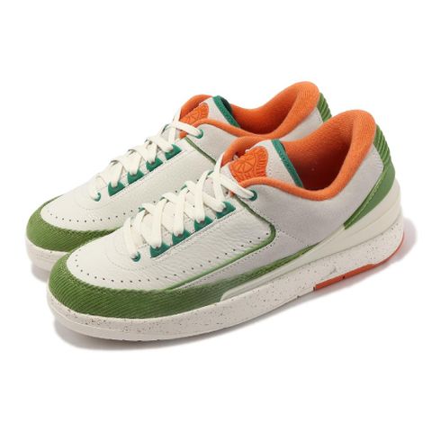 NIKE 耐吉 Wmns Air Jordan 2 Retro Low SP 女鞋 奶油白 綠 燈心絨 Titan DV6206-183