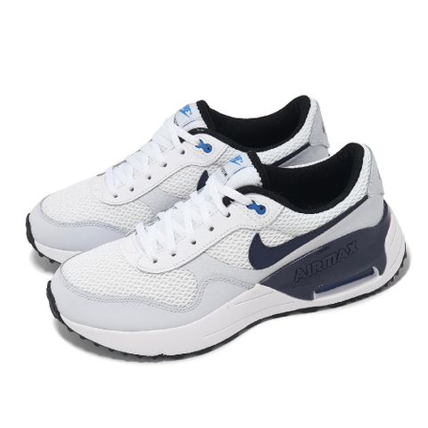 NIKE 耐吉 休閒鞋 Air Max Systm GS 大童 女鞋 白 灰 藍 氣墊 拼接 運動鞋 DQ0284-112