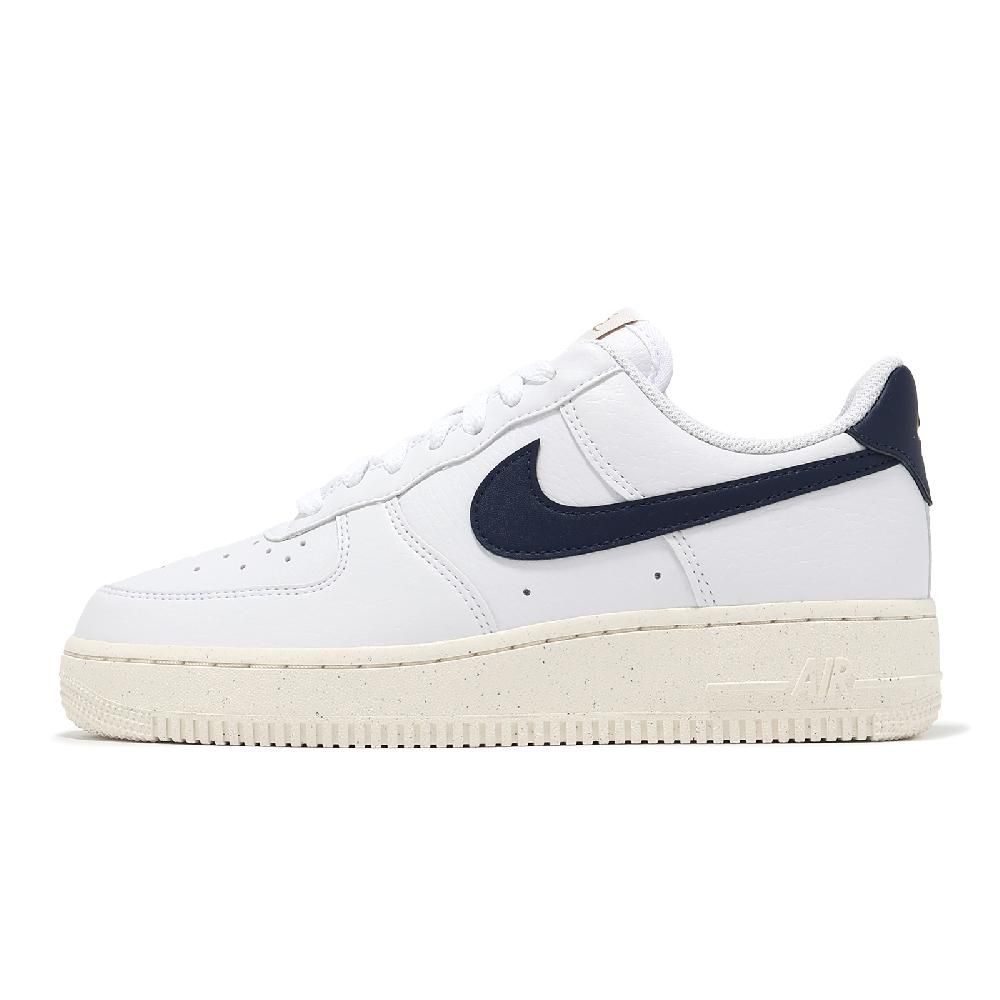 NIKE 耐吉   休閒鞋 Wmns Air Force 1 07 NN 女鞋 男鞋 白 深藍 奶油底 AF1 復古 FZ6768-100