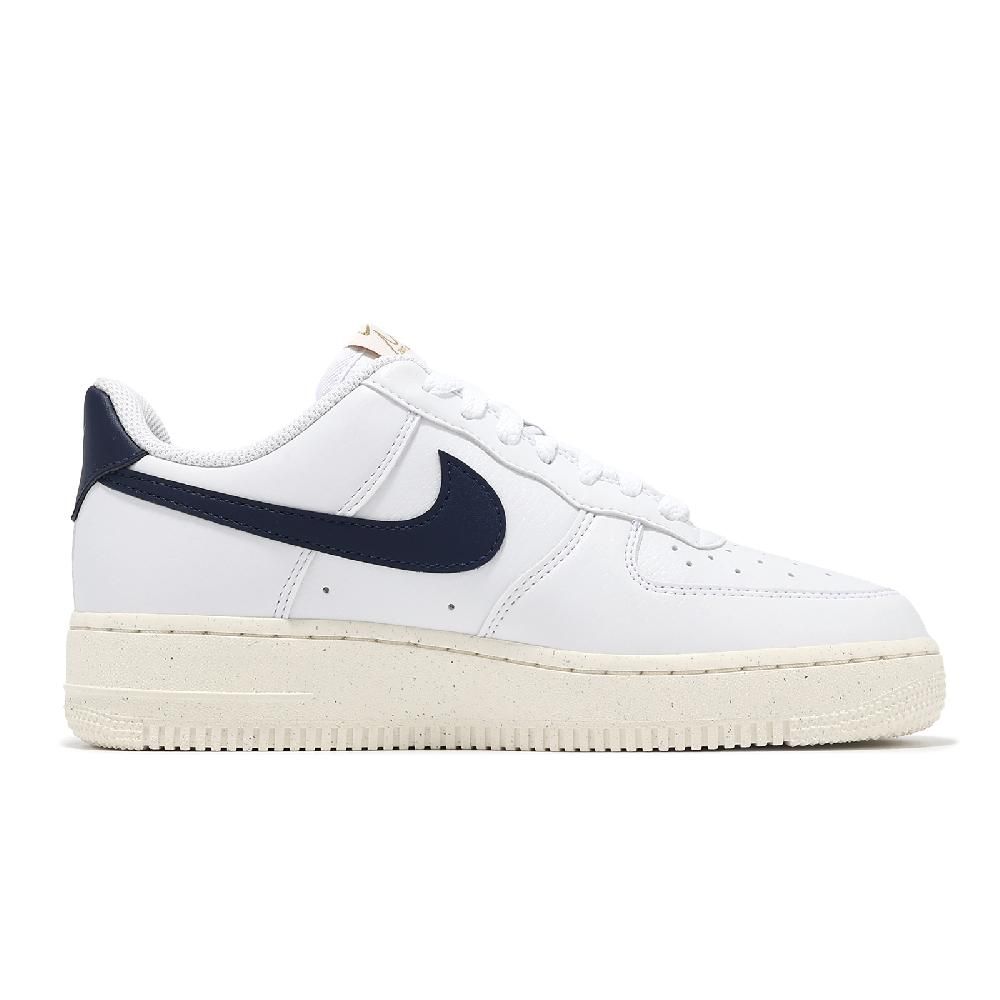 NIKE 耐吉   休閒鞋 Wmns Air Force 1 07 NN 女鞋 男鞋 白 深藍 奶油底 AF1 復古 FZ6768-100