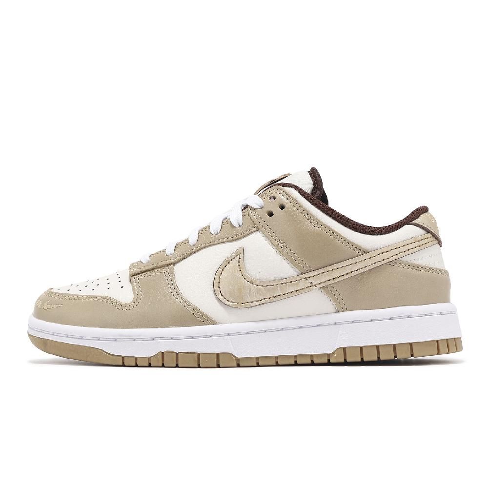 NIKE 耐吉   休閒鞋 Wmns Dunk Low LX 女鞋 男鞋 卡其 金 皮革 低筒 經典 運動鞋 HM3695-071