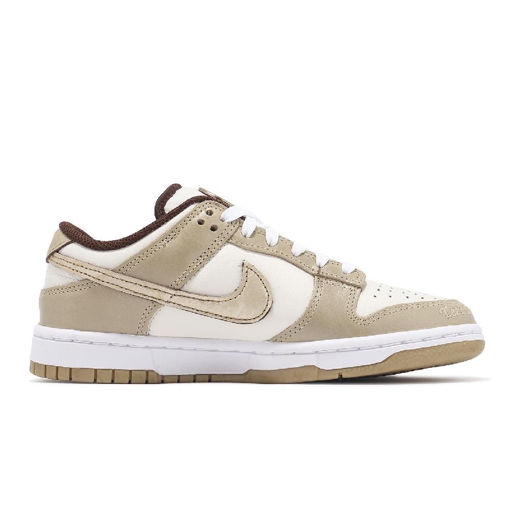 NIKE 耐吉   休閒鞋 Wmns Dunk Low LX 女鞋 男鞋 卡其 金 皮革 低筒 經典 運動鞋 HM3695-071