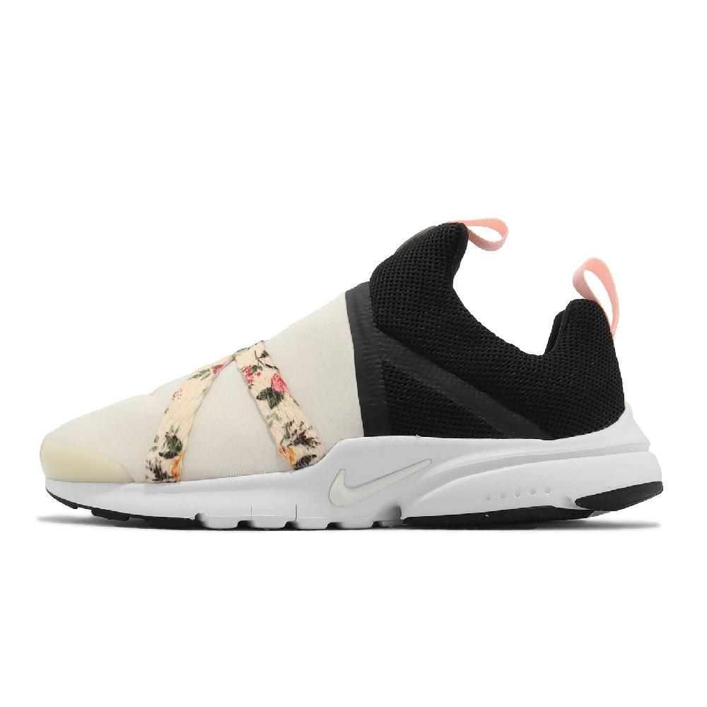 NIKE 耐吉   休閒鞋 Presto Extreme VF GS 女鞋 大童鞋 米白 黑 花卉 套入式 無鞋帶 BQ5294-001