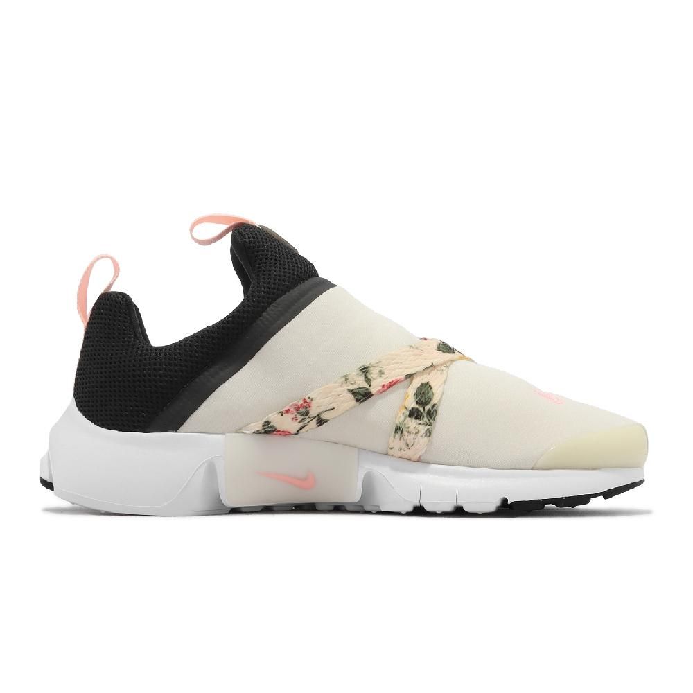 NIKE 耐吉   休閒鞋 Presto Extreme VF GS 女鞋 大童鞋 米白 黑 花卉 套入式 無鞋帶 BQ5294-001