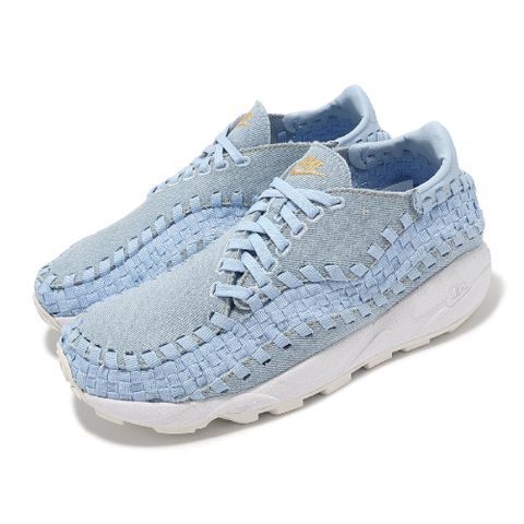 NIKE 耐吉 休閒鞋 Air Footscape Woven 女鞋 男鞋 藍 白 復刻 編織鞋  FV6103-400