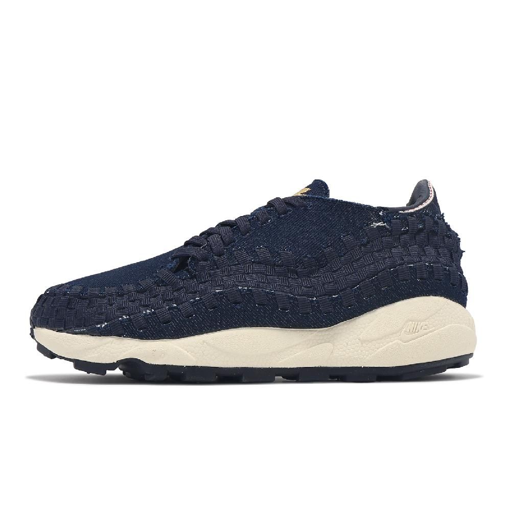 NIKE 耐吉   休閒鞋 Air Footscape Woven 女鞋 男鞋 藍 米白 牛仔 單寧 復刻 編織鞋 HF1759-400