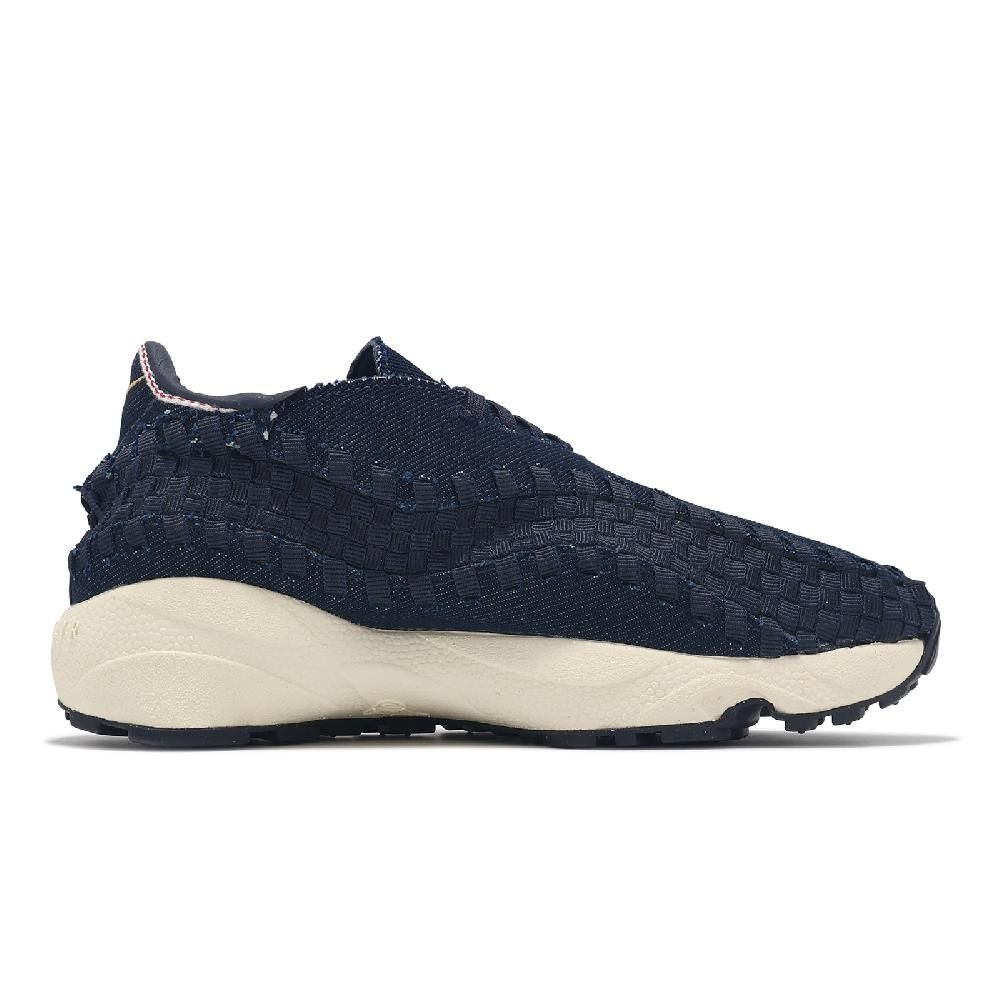 NIKE 耐吉   休閒鞋 Air Footscape Woven 女鞋 男鞋 藍 米白 牛仔 單寧 復刻 編織鞋 HF1759-400