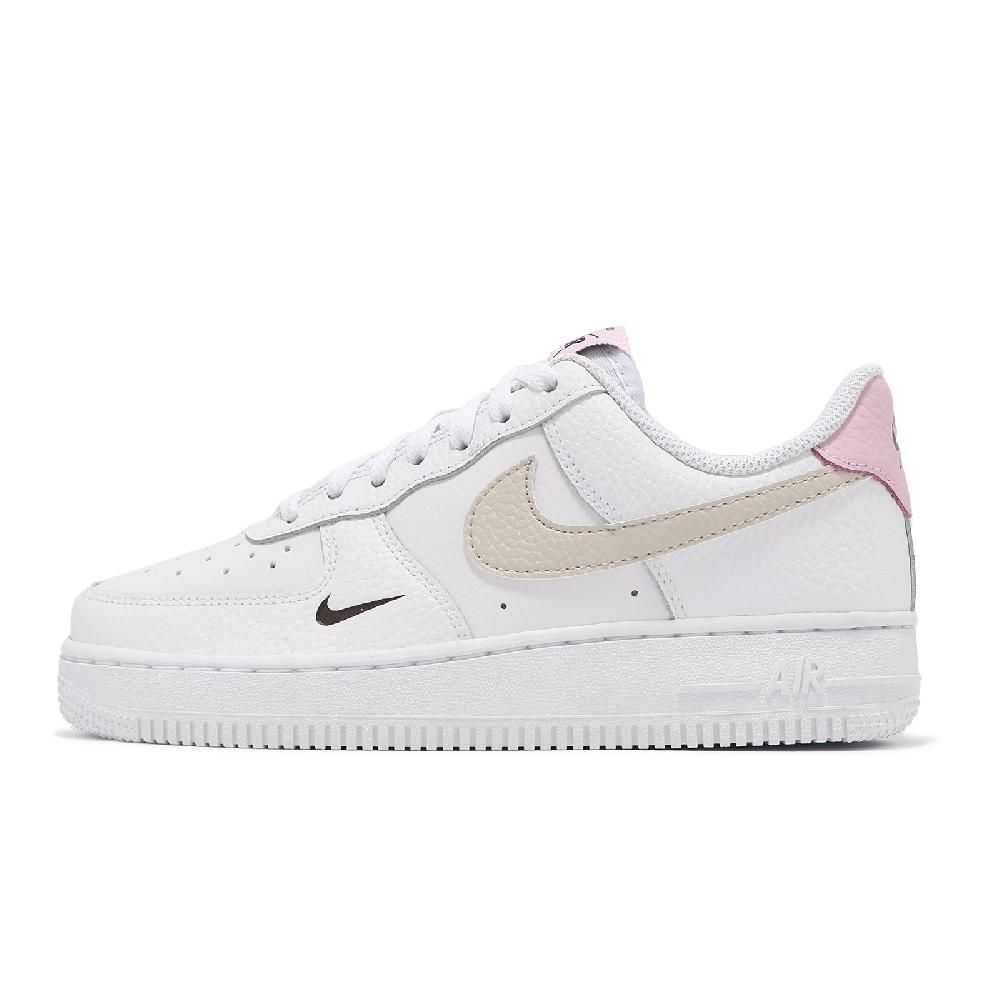 NIKE 耐吉   休閒鞋 Wmns Air Force 1 07 女鞋 白 米白 粉紅 AF1 小勾 HF9992-100