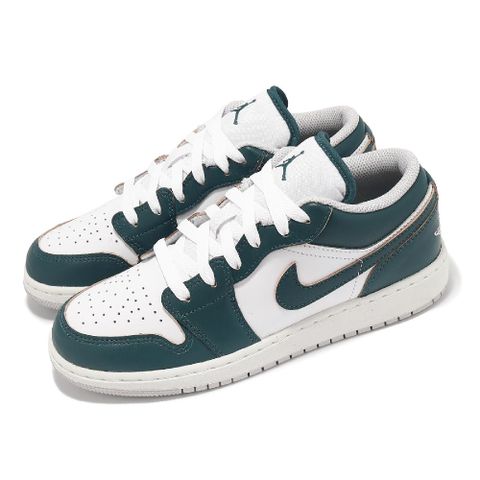 NIKE 耐吉 休閒鞋 Air Jordan 1 Low SE GS 大童 女鞋 綠 白 AJ1 低筒 FQ8041-300