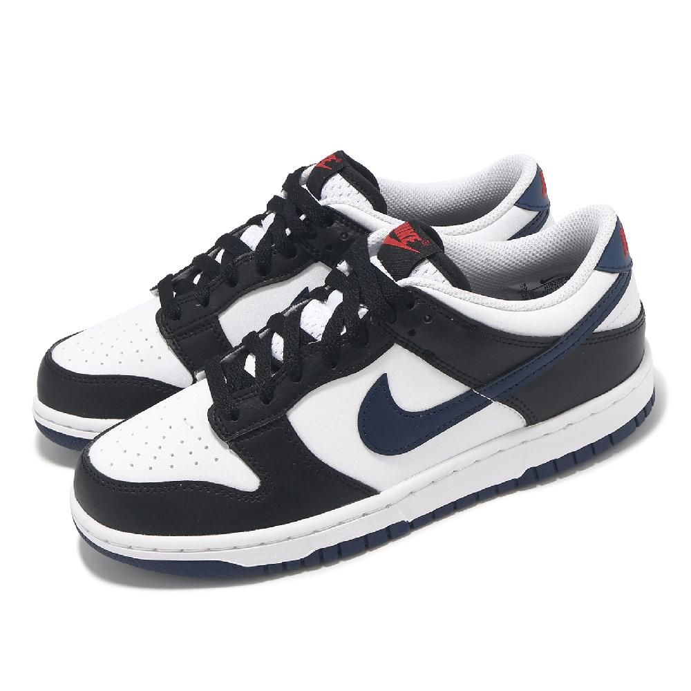 NIKE 耐吉   休閒鞋 Dunk Low GS Team USA 大童 女鞋 黑 白 藍 百搭 HJ9202-001