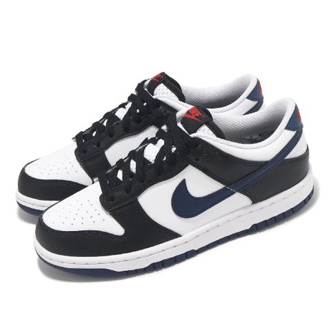 NIKE 耐吉 休閒鞋 Dunk Low GS Team USA 大童 女鞋 黑 白 藍 百搭 HJ9202-001