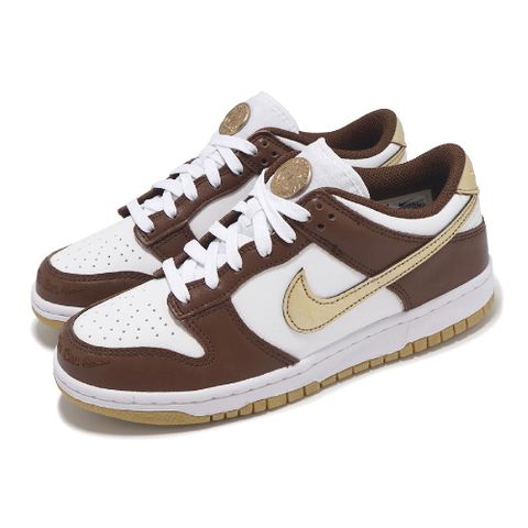 NIKE 耐吉 休閒鞋 Dunk Low GS 大童 女鞋 焦糖棕 金 百搭 HM3725-171