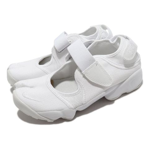 NIKE 耐吉 忍者鞋 Wmns Air Rift Breathe 女鞋 白 全白 休閒鞋 魔鬼氈 分趾鞋 DN1338-100