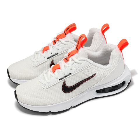 NIKE 耐吉 休閒鞋 Air Max Intrlk Lite GS 大童 女鞋 白 黑 橘 緩衝 氣墊 DH9393-105