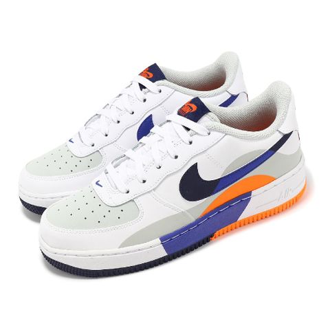 NIKE 耐吉 休閒鞋 Air Force 1 LV8 2 GS 大童 女鞋 白 藍 AF1 FN4730-002