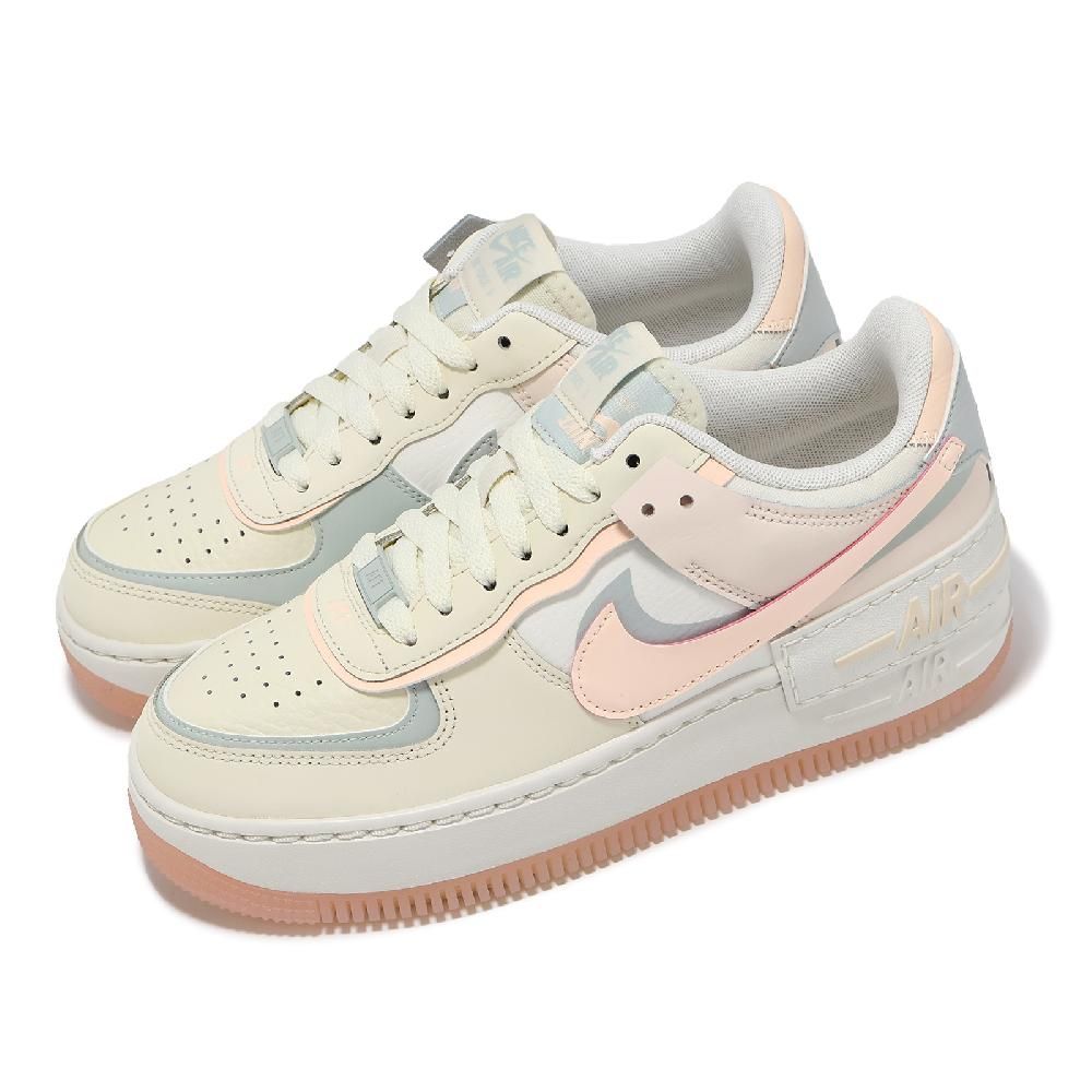 NIKE 耐吉   休閒鞋 Wmns Air Force 1 Shadow 女鞋 拼接 解構 椰奶 粉紅 AF1 DZ1847-105