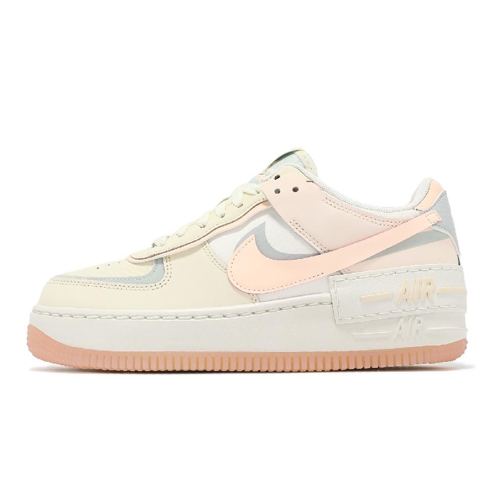 NIKE 耐吉   休閒鞋 Wmns Air Force 1 Shadow 女鞋 拼接 解構 椰奶 粉紅 AF1 DZ1847-105