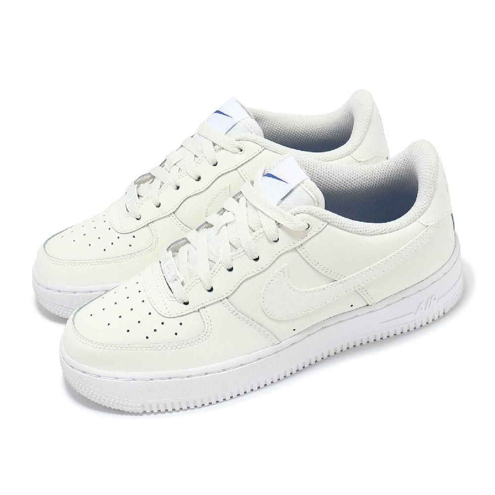 NIKE 耐吉   休閒鞋 Air Force 1 LV8 GS 大童 女鞋 骨白 藍 AF1 FV7725-100