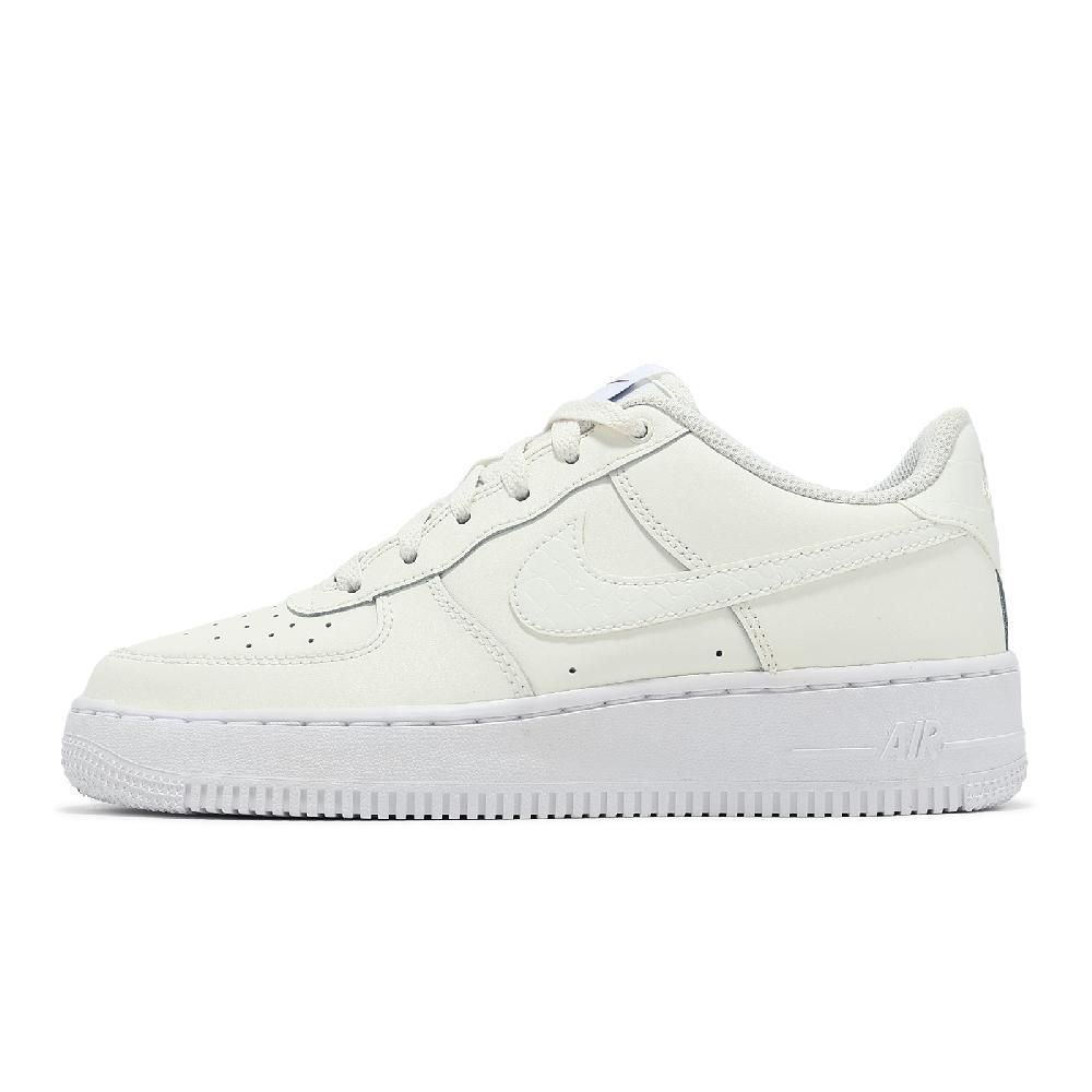 NIKE 耐吉   休閒鞋 Air Force 1 LV8 GS 大童 女鞋 骨白 藍 AF1 FV7725-100