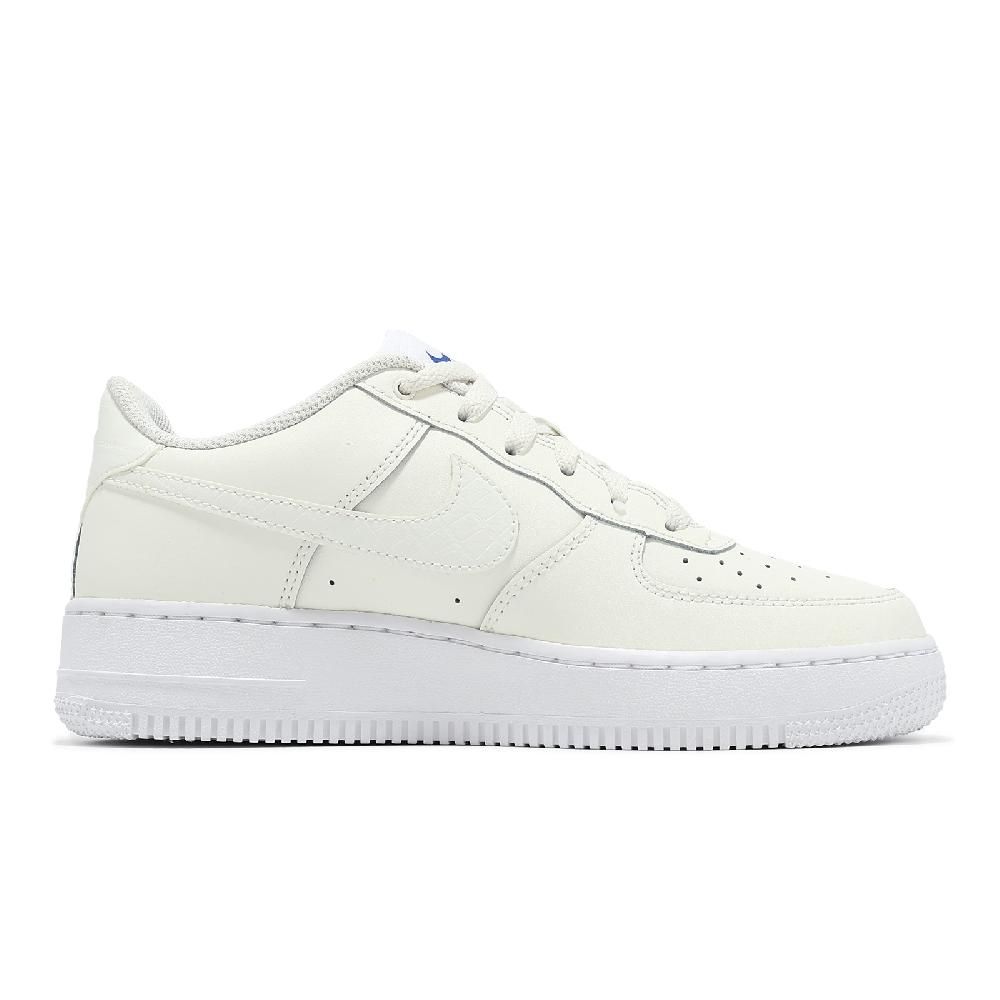 NIKE 耐吉   休閒鞋 Air Force 1 LV8 GS 大童 女鞋 骨白 藍 AF1 FV7725-100