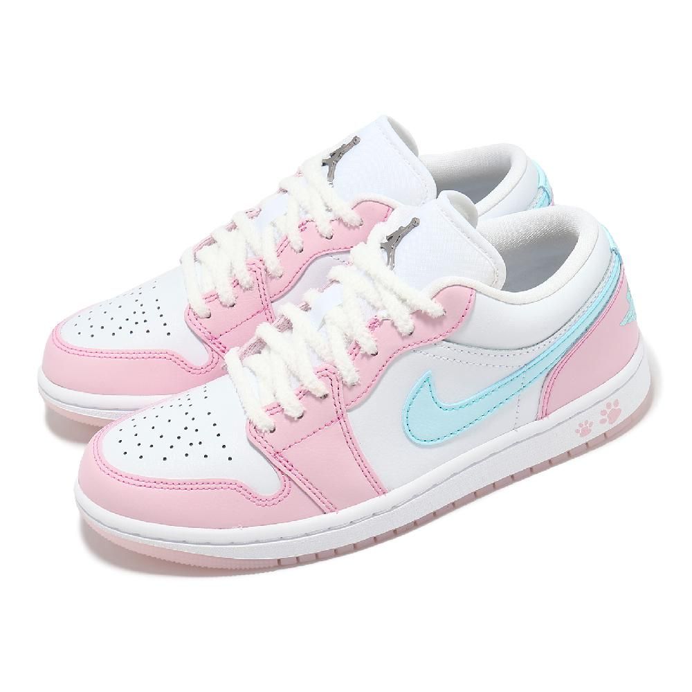 NIKE 耐吉   休閒鞋 Wmns Air Jordan 1 Low SE 女鞋 粉紅 藍 AJ1 一代 低筒 HM3706-141