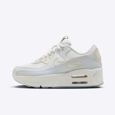 NIKE 耐吉 Air Max 90 Lv8 HF0782-100 女 休閒鞋 運動 復古 雙層氣墊 緩震 厚底 白 淺灰