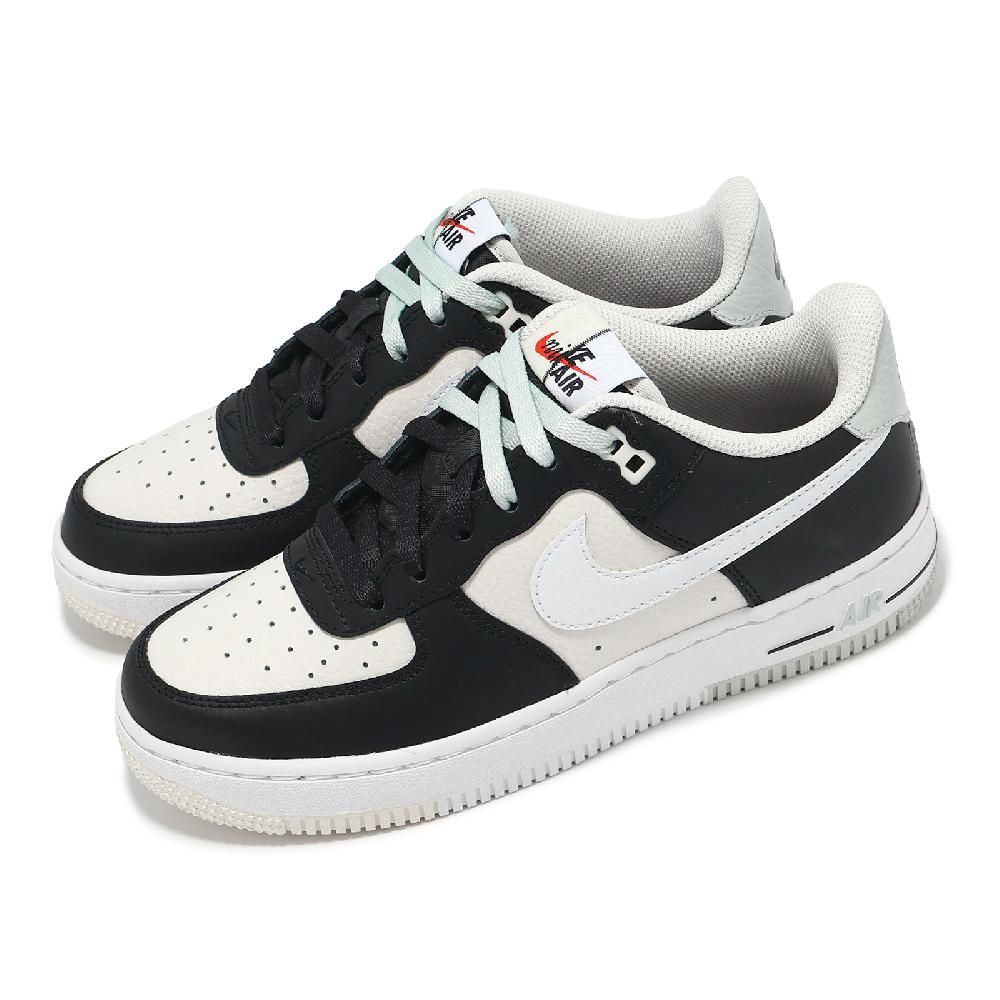 NIKE 耐吉   休閒鞋 Air Force 1 LV8 1 GS 大童 女鞋 米白 黑 AF1 經典 FB9035-002