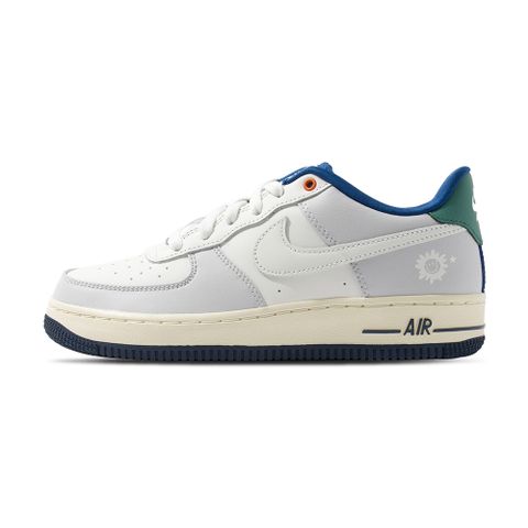 NIKE 耐吉 Nike Air Force 1 LV8 大童 灰藍 笑臉 小花 AF1 運動 休閒鞋 HM3721-111