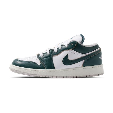 NIKE 耐吉 Nike Air Jordan 1 Low SE GS 大童 綠 橡膠 緩震 輕量 真皮 休閒鞋 FQ8041-300