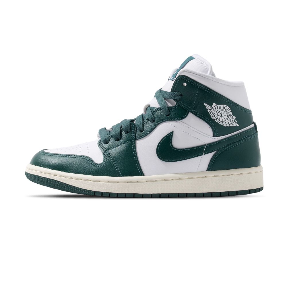 NIKE 耐吉 Nike Air Jordan 1 MID 女 綠 AJ1 運動 休閒 喬丹 高筒 休閒鞋 BQ6472-133